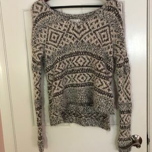 Fuzzy Patterned Sweater